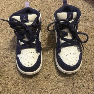 Toddler Jordan 1 Mid Sky Purple/White - size 8C